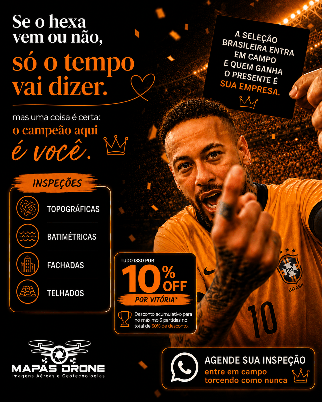 Campanha Mapas Drone Copa do Mundo 4 por 5